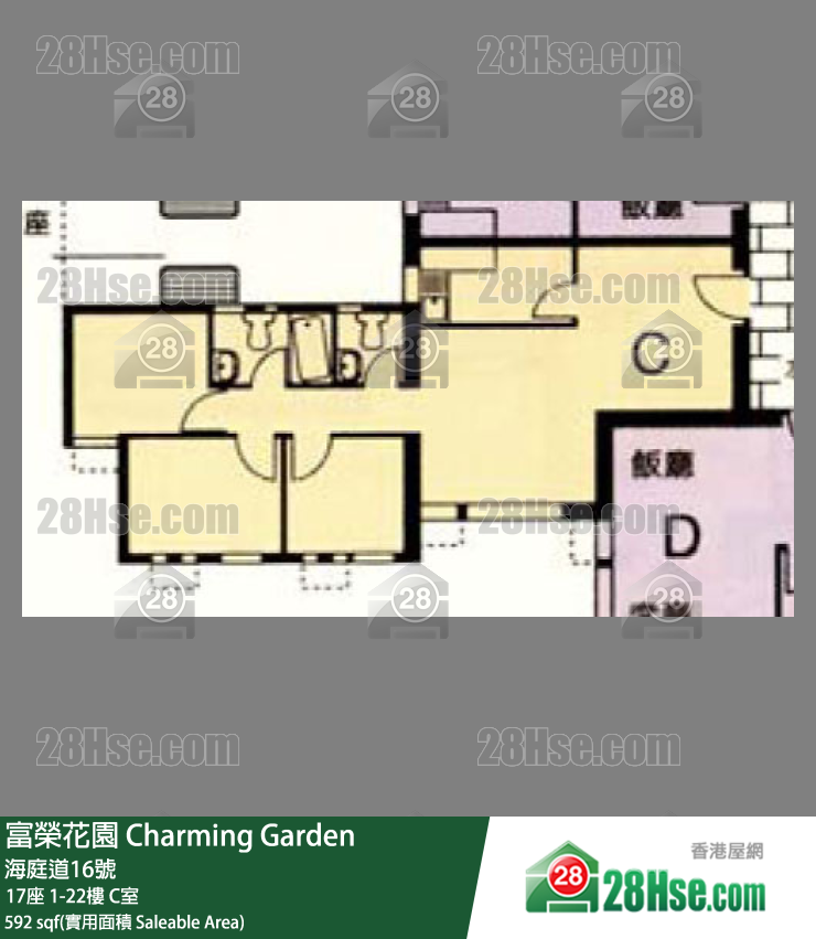 富榮花園 17座14樓 C室 平面圖