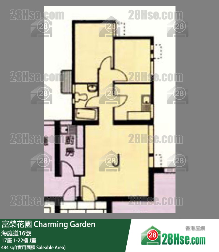 富荣花园 单位平面图(由 28Hse 提供)