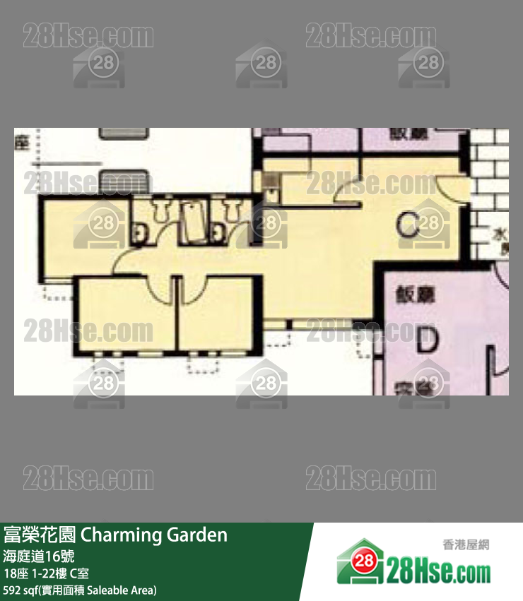 富榮花園 18座 10樓 C室 平面圖