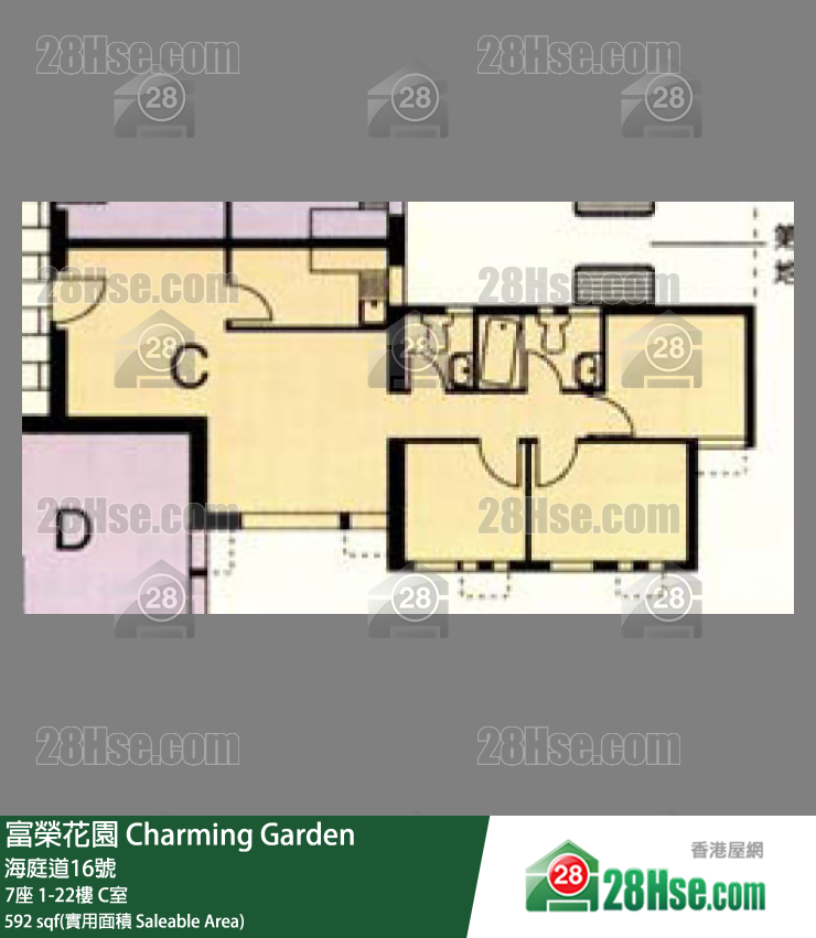 富榮花園 7座1樓 C室 平面圖