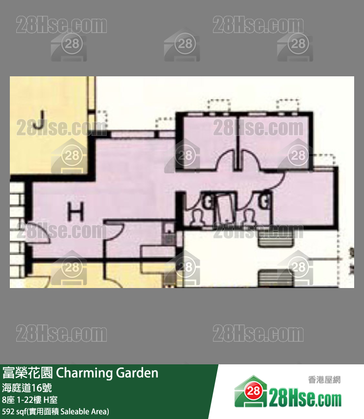富榮花園 8座11樓 H室 平面圖