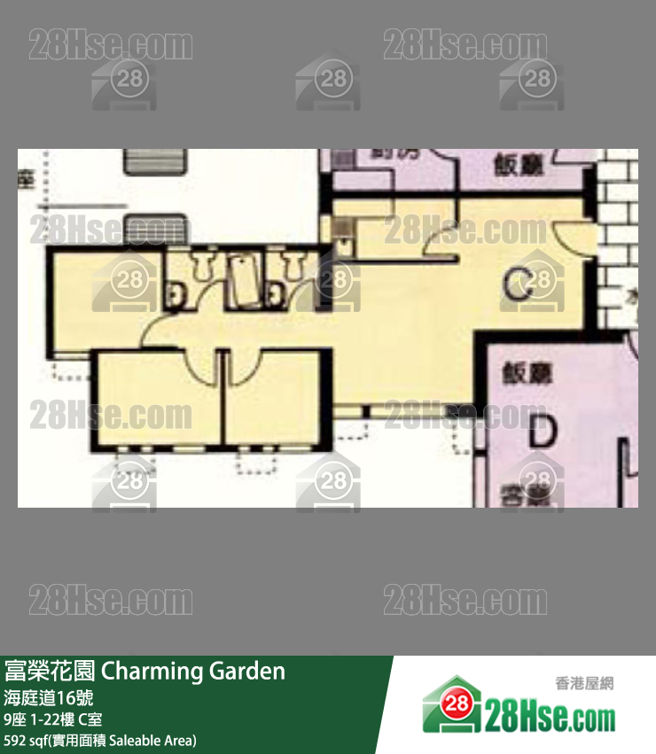 富榮花園 9座14樓 C室 平面圖