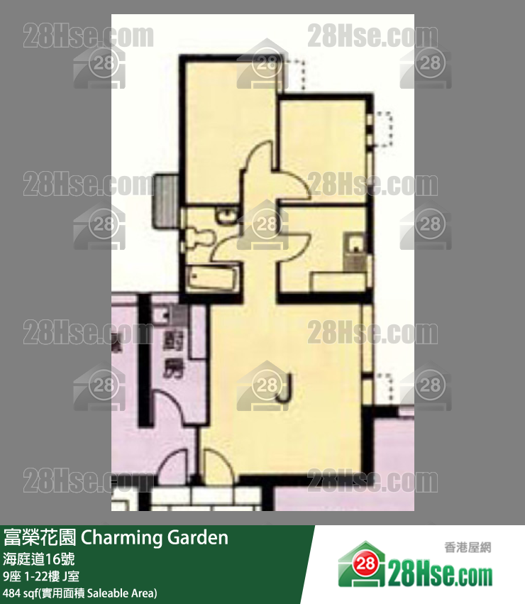 富榮花園 9座20樓 J室 平面圖