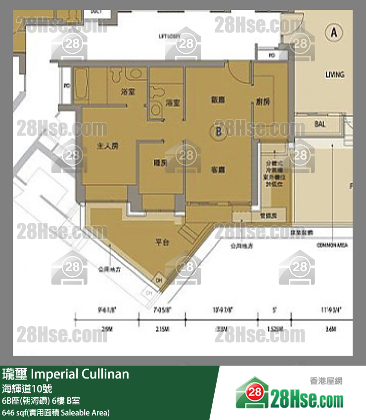 珑壐 6B座(朝海钻)6楼 B室 平面图