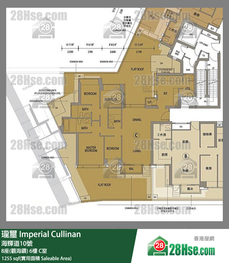 瓏壐 8座(觀海鑽) 6樓 C室 平面圖