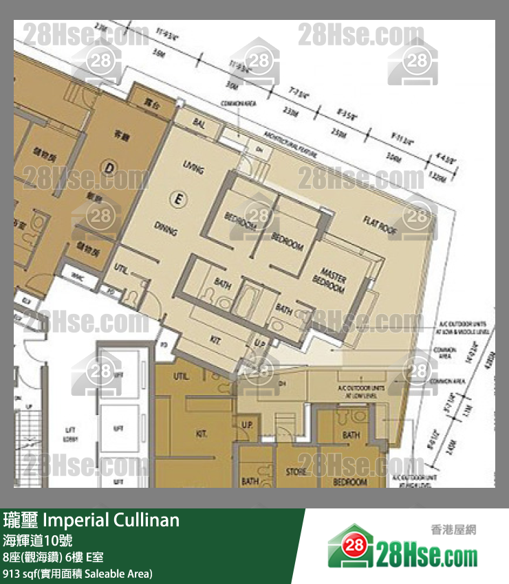 瓏壐 8座(觀海鑽)6樓 E室 平面圖