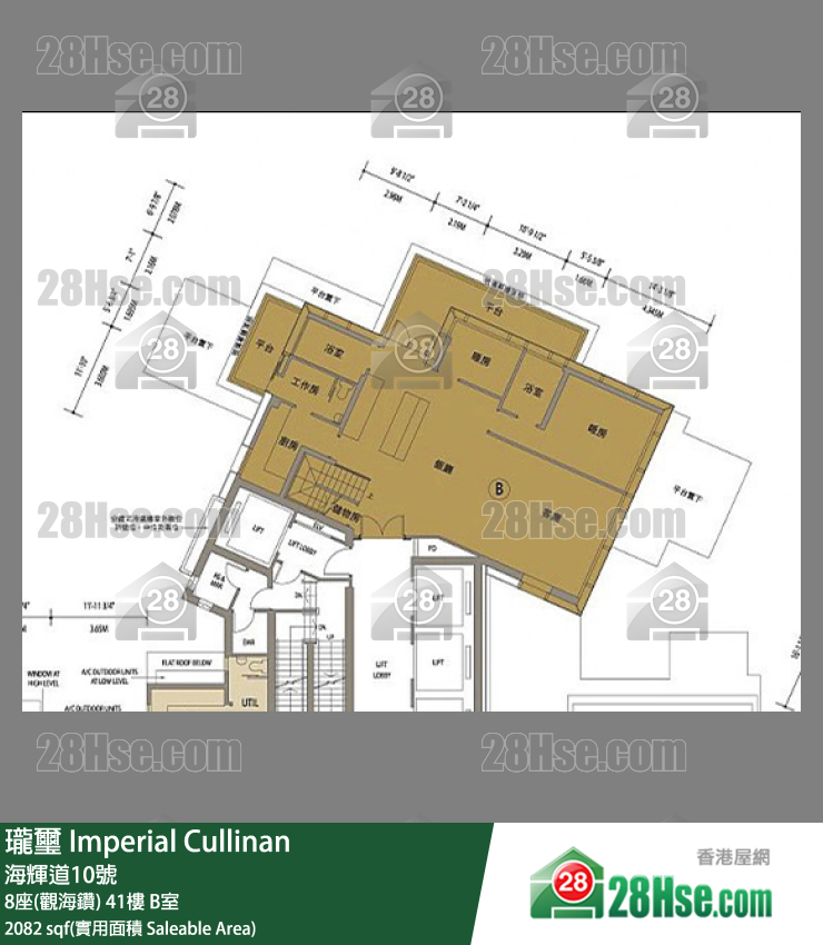 瓏壐 8座(觀海鑽)41樓 B室 平面圖