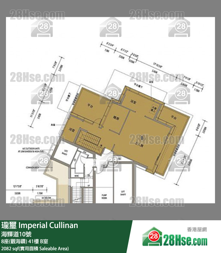 瓏壐 8座(觀海鑽)41樓 B室 平面圖