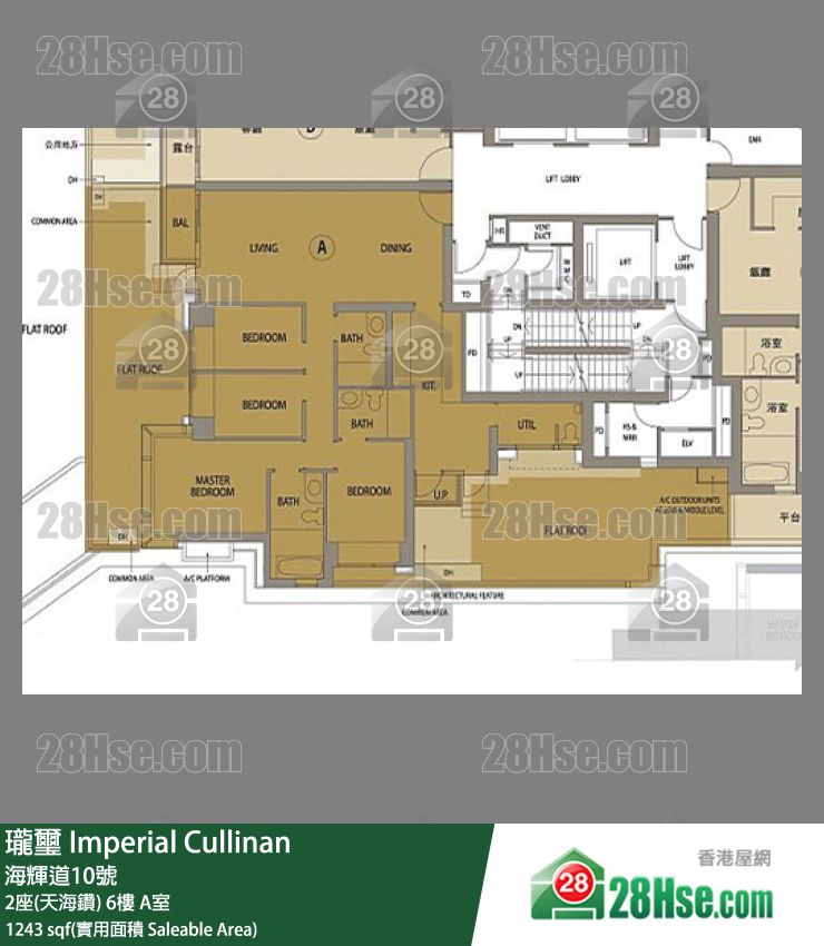 瓏壐 2座(天海鑽)6樓 A室 平面圖