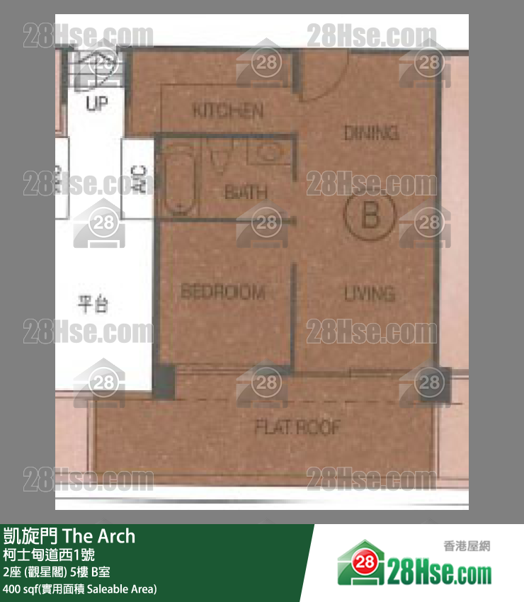凱旋門 2座 (觀星閣)5樓 B室 平面圖