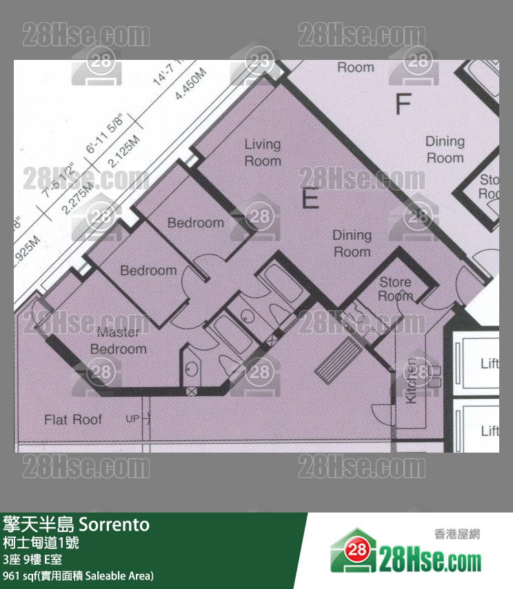 擎天半島 3座9樓 E室 平面圖