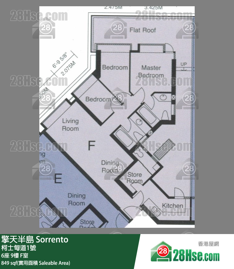 擎天半島 6座9樓 F室 平面圖