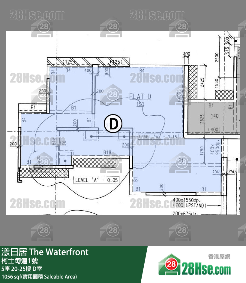 漾日居 5座22樓 D室 平面圖