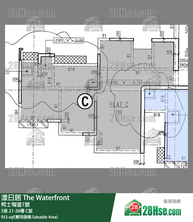 漾日居 5座 23樓 C室 平面圖