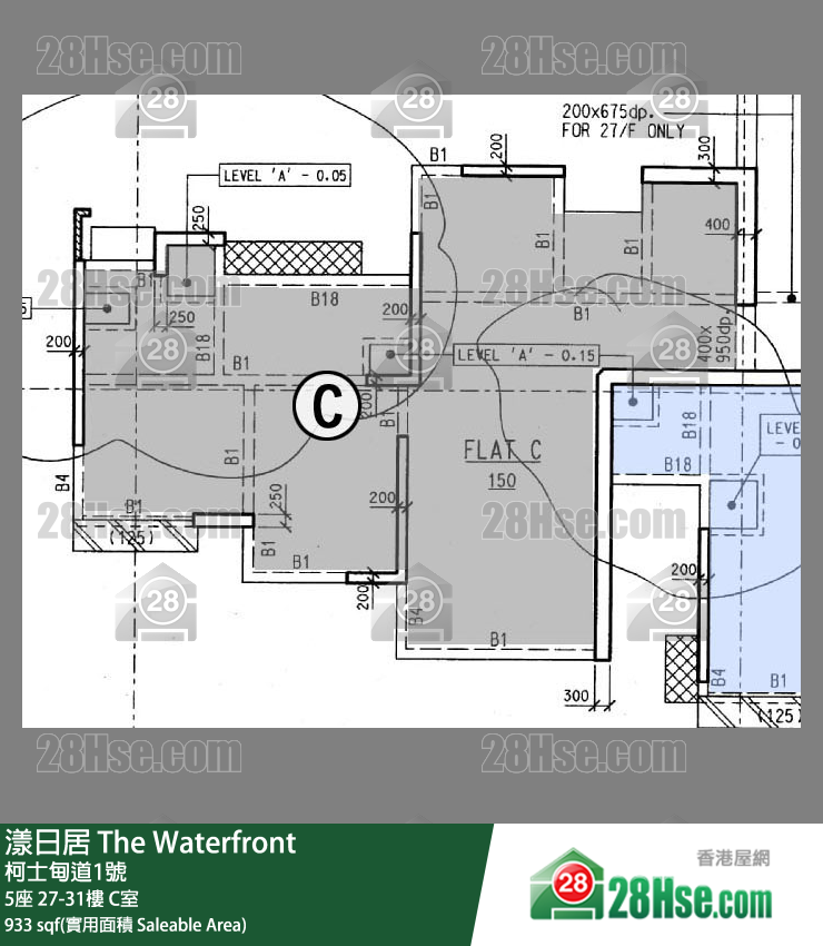 漾日居 5座31樓 C室 平面圖