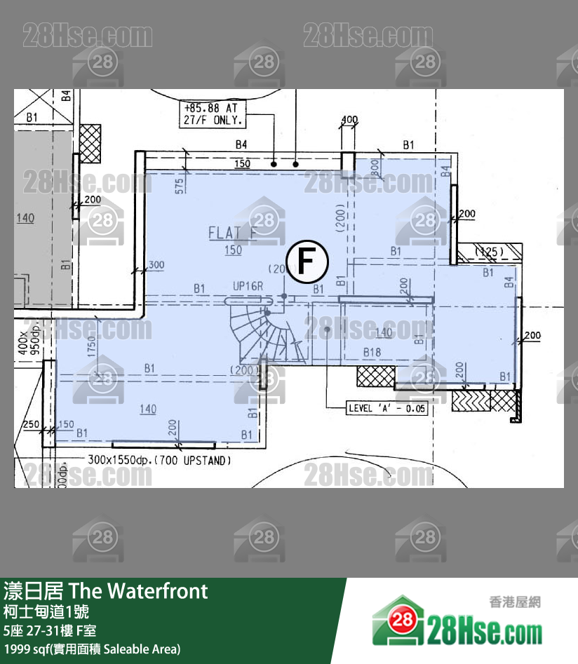 漾日居 5座29樓 F室 平面圖