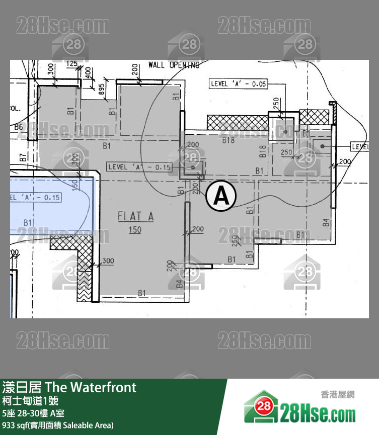 漾日居 5座30樓 A室 平面圖