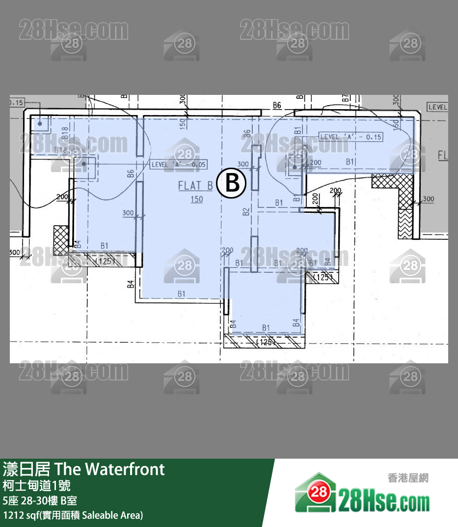 漾日居 5座30樓 B室 平面圖