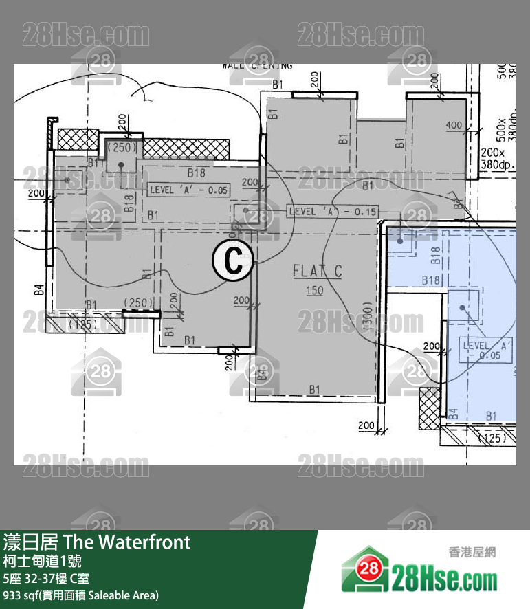 漾日居 5座 32樓 C室 平面圖