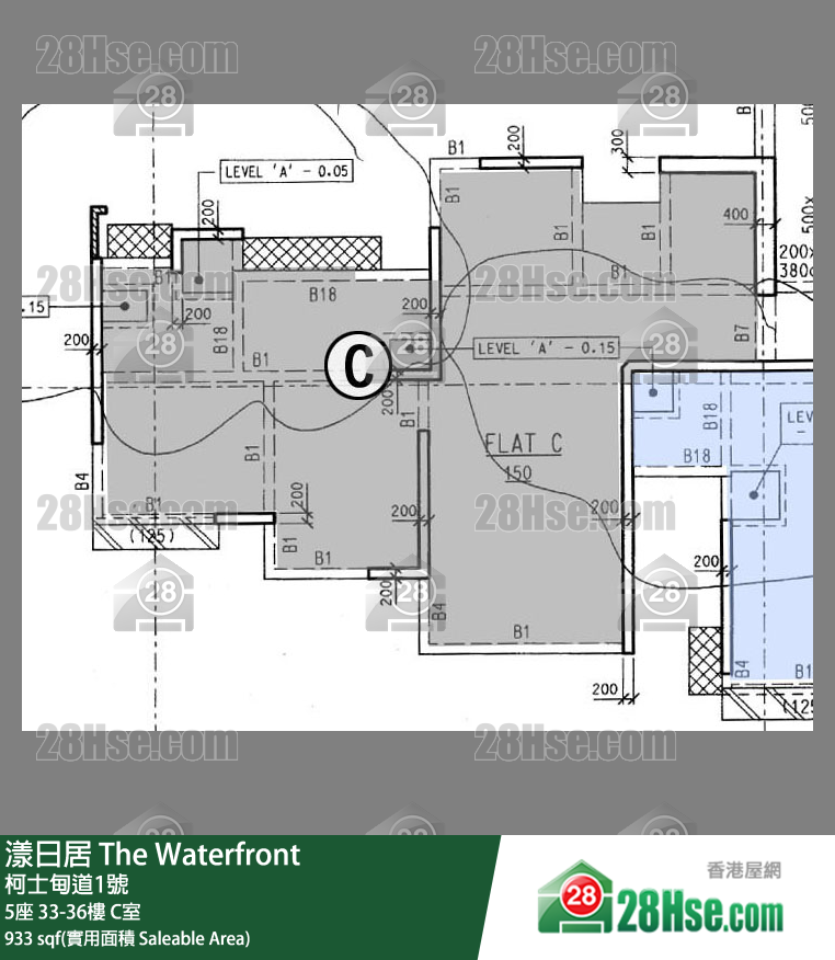 漾日居 5座36樓 C室 平面圖