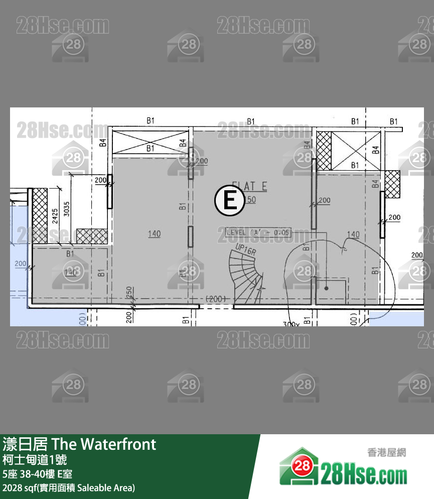 漾日居 5座40樓 E室 平面圖