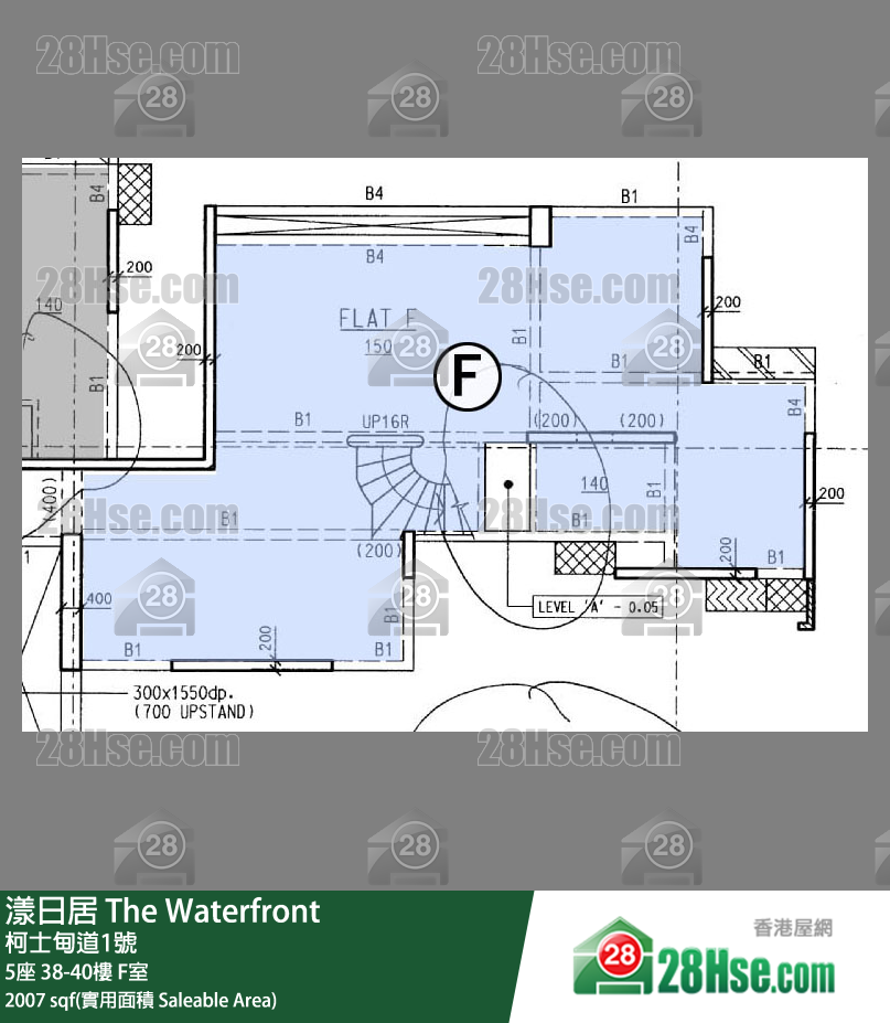 漾日居 5座40樓 F室 平面圖