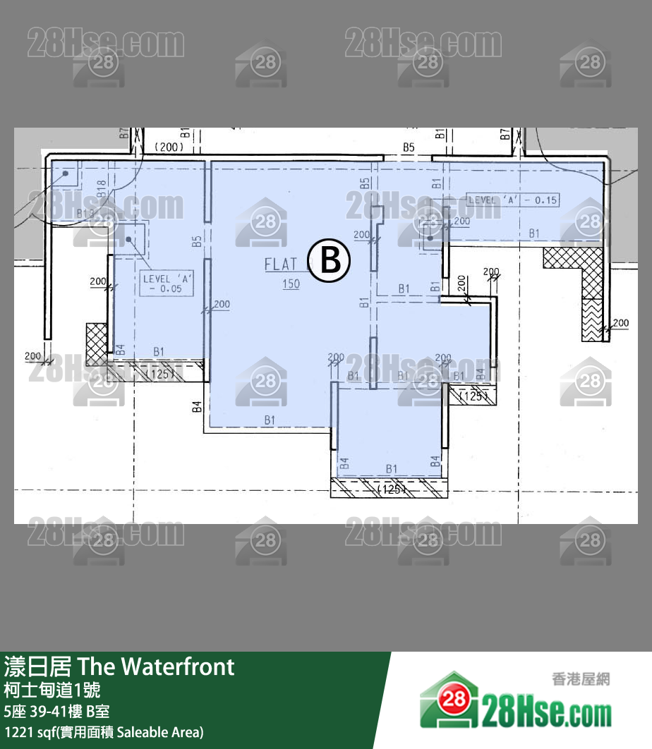 漾日居 5座41樓 B室 平面圖