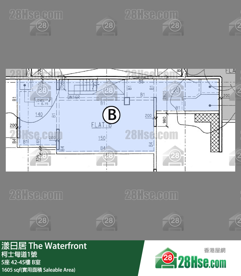 漾日居 5座 42樓 B室 平面圖