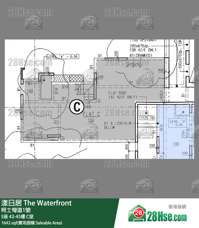 漾日居 5座42樓 C室 平面圖