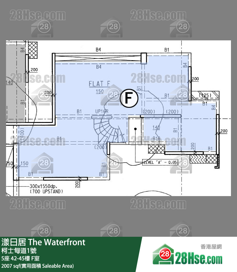 漾日居 5座45樓 F室 平面圖