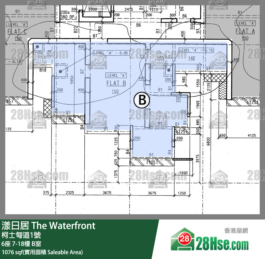 漾日居 6座 16樓 B室 平面圖