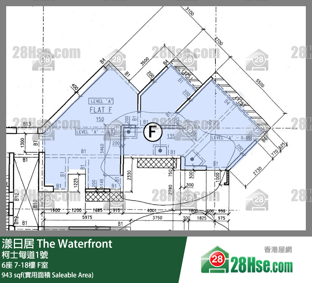 漾日居 6座10樓 F室 平面圖