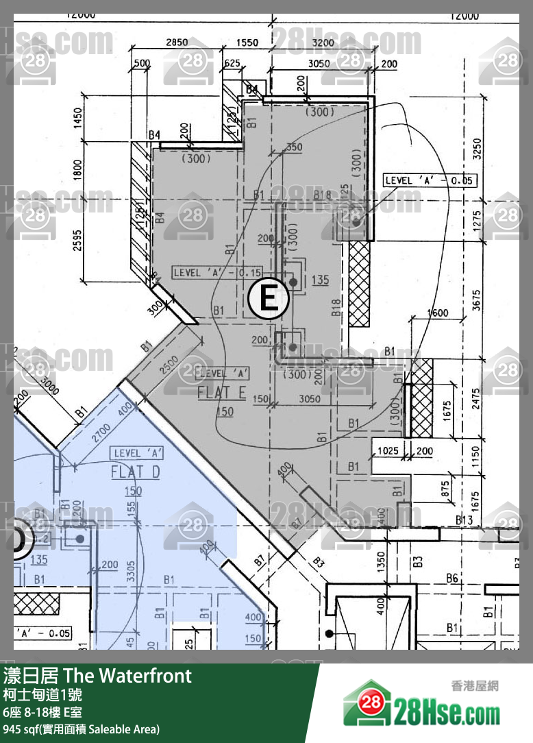 漾日居 6座15樓 E室 平面圖