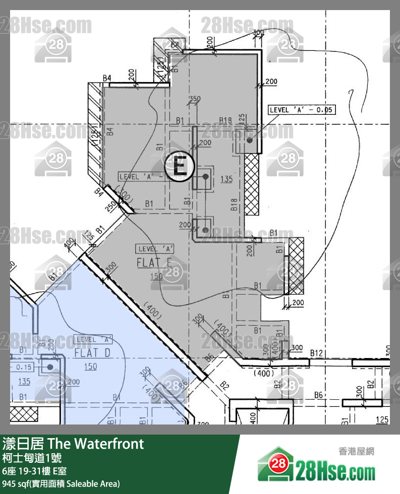 漾日居 6座19楼 E室 平面图