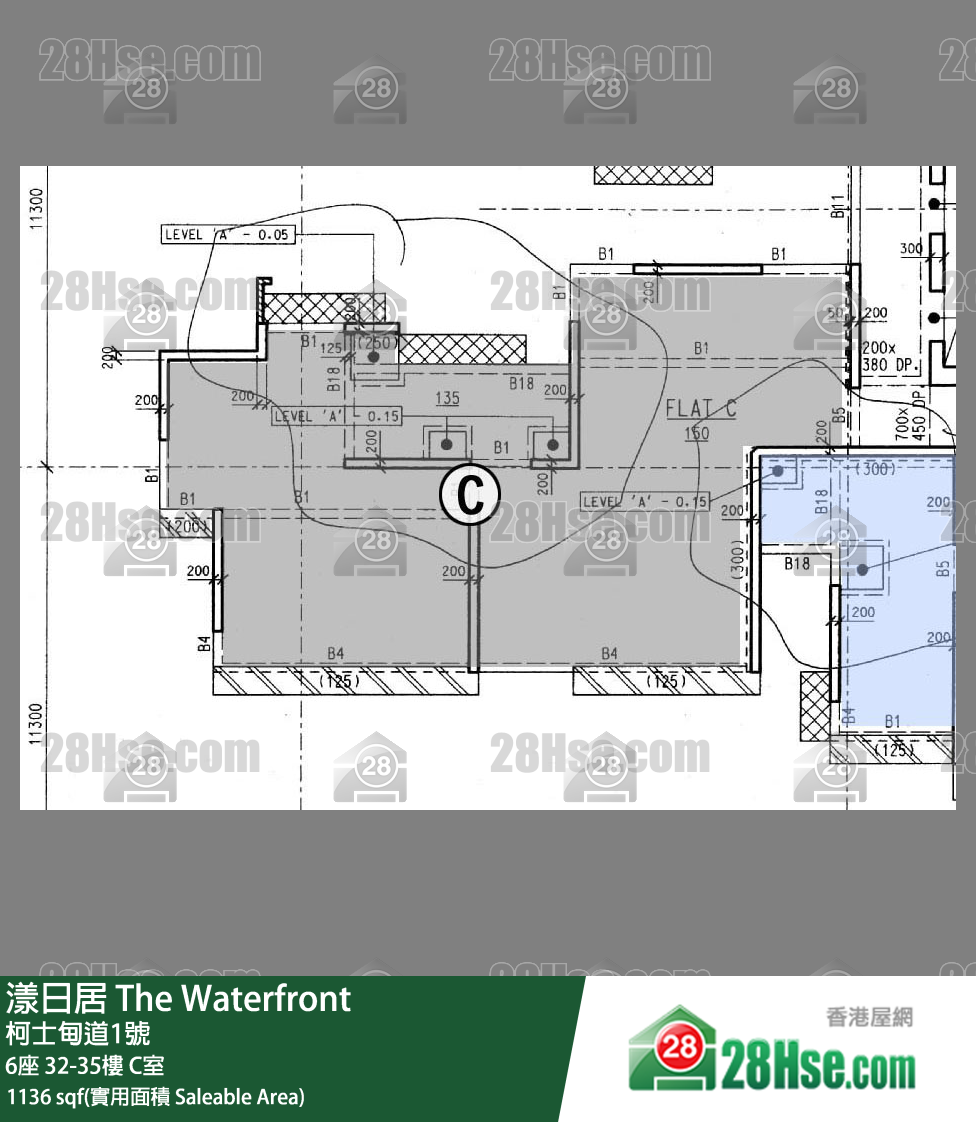 漾日居 6座32樓 C室 平面圖