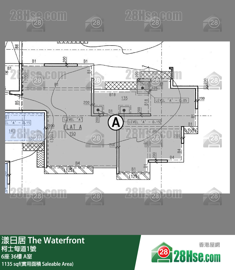 漾日居 6座36樓 A室 平面圖