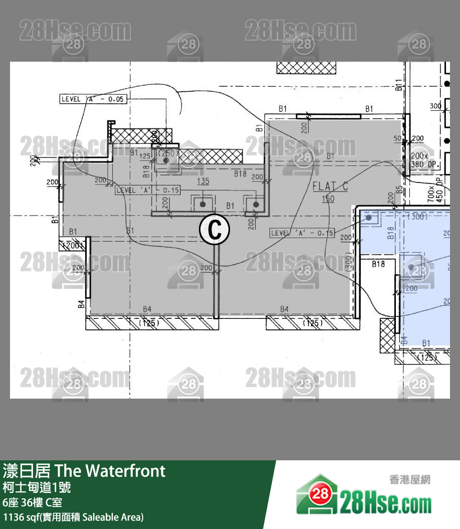 漾日居 6座36樓 C室 平面圖