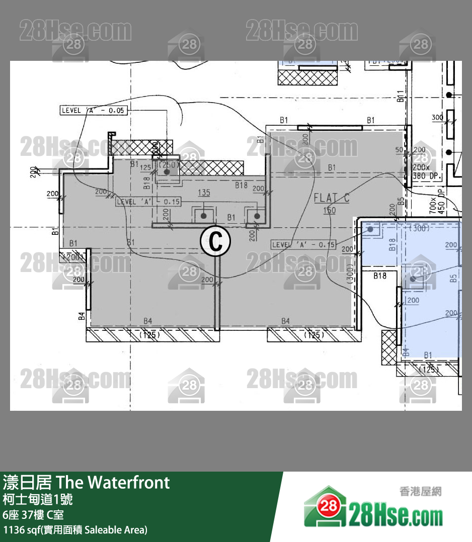 漾日居 6座37樓 C室 平面圖