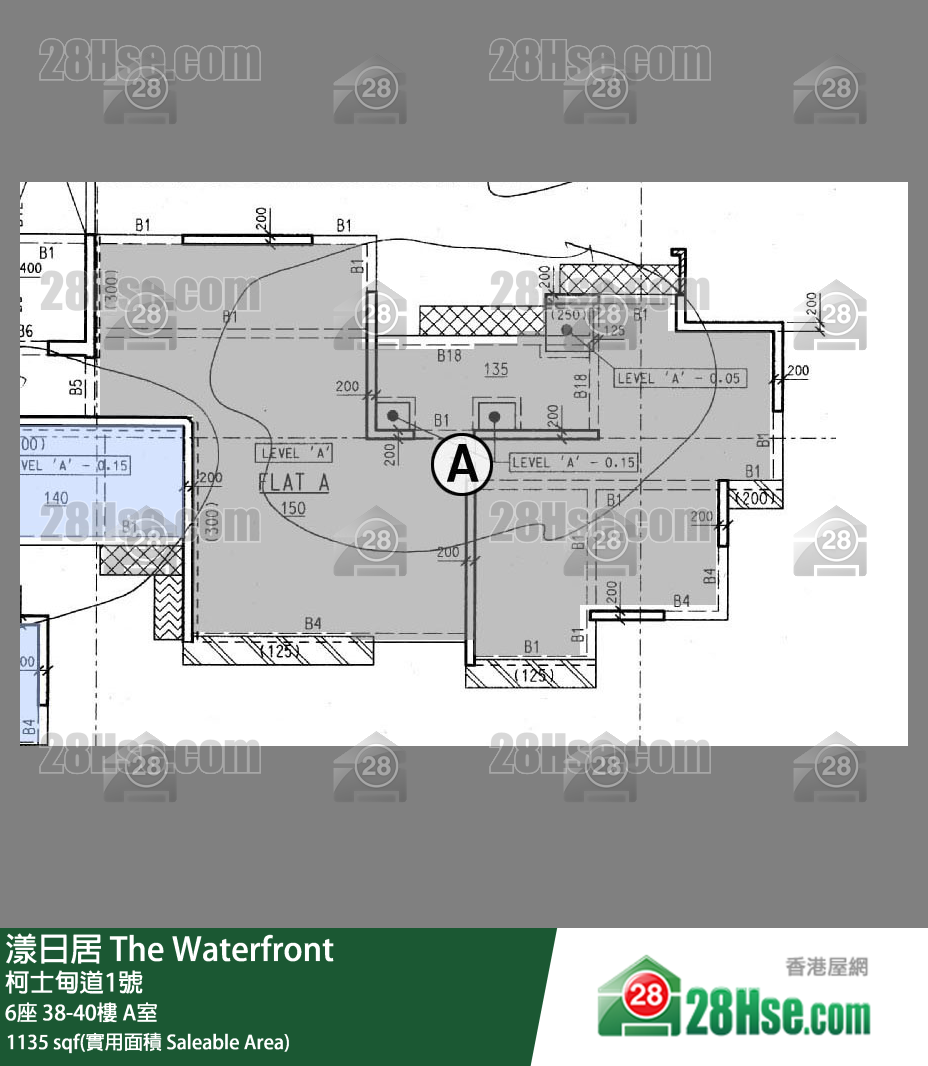 漾日居 6座38樓 A室 平面圖