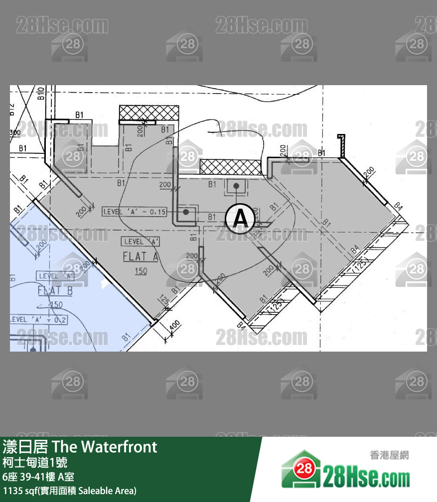漾日居 6座39樓 A室 平面圖