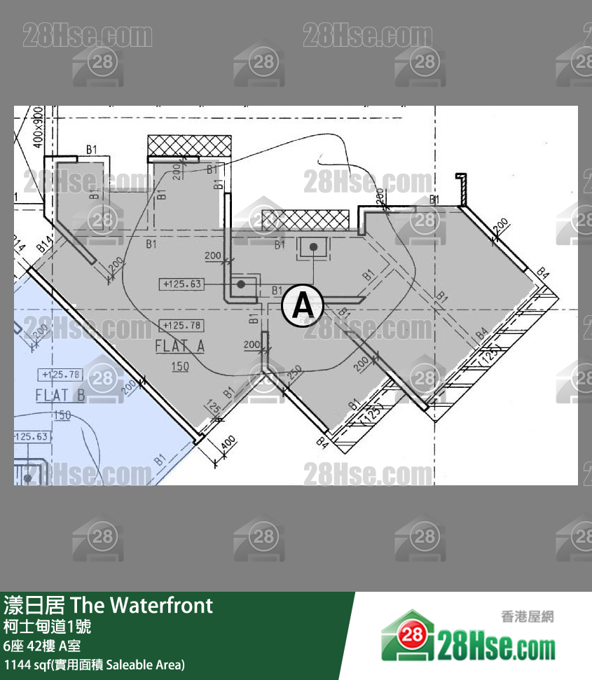 漾日居 6座42楼 A室 平面图