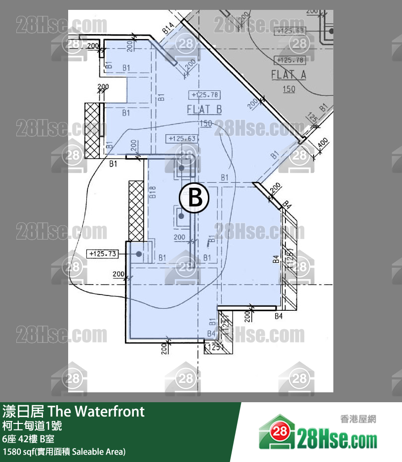 漾日居 6座42樓 B室 平面圖