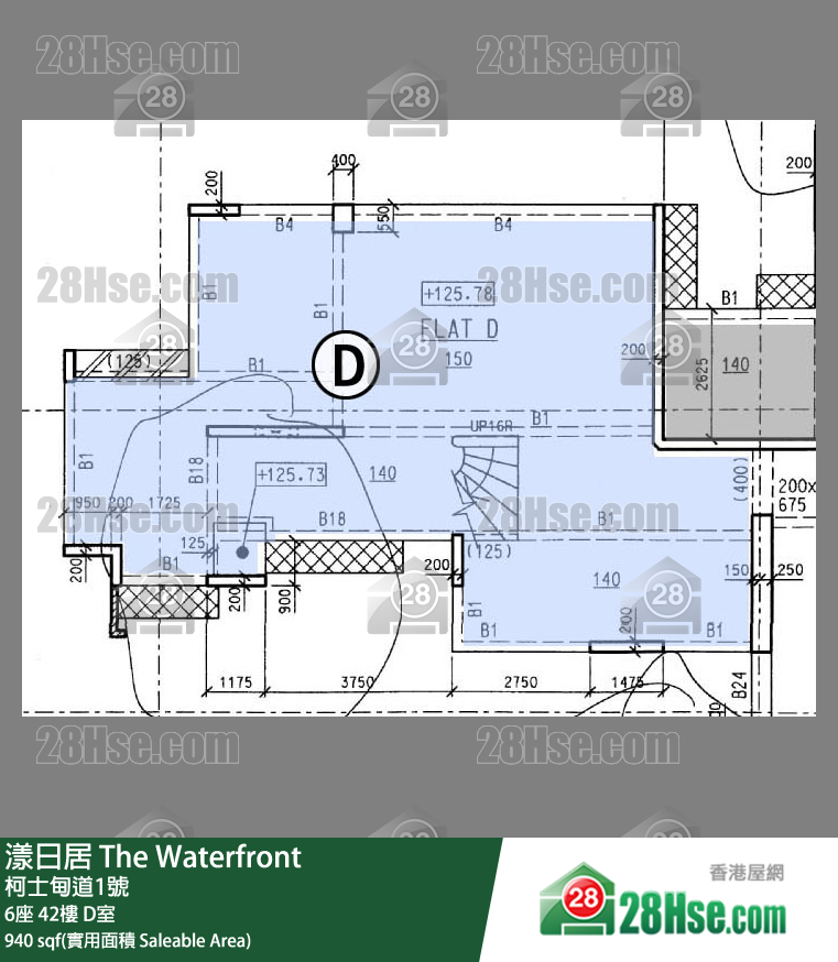 漾日居 6座42樓 D室 平面圖