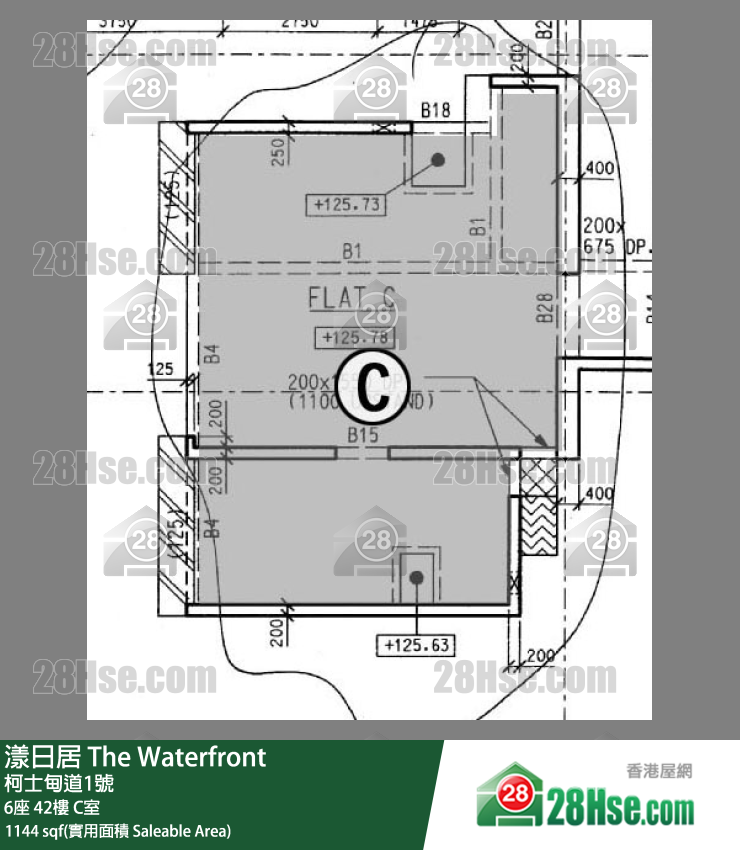 漾日居 6座42樓 C室 平面圖