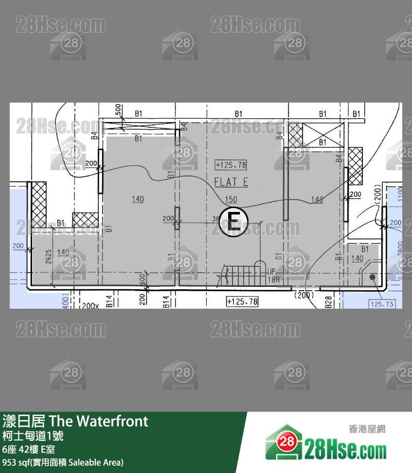 漾日居 6座42樓 E室 平面圖