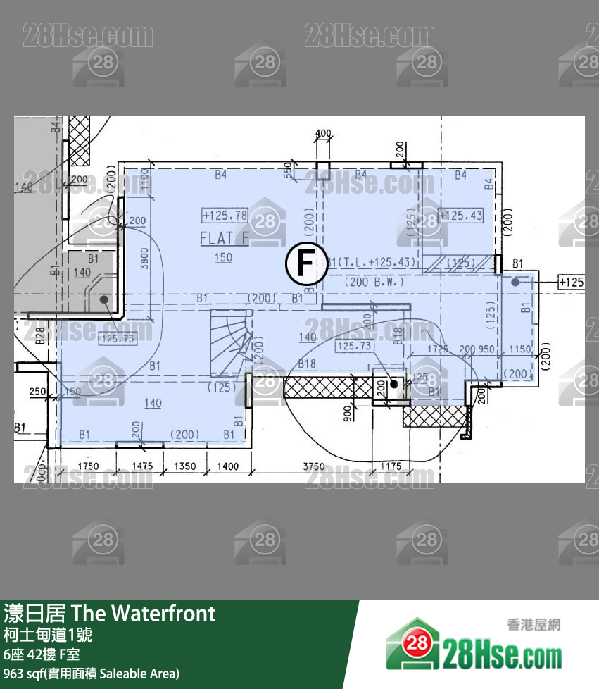 漾日居 6座 42樓 F室 平面圖