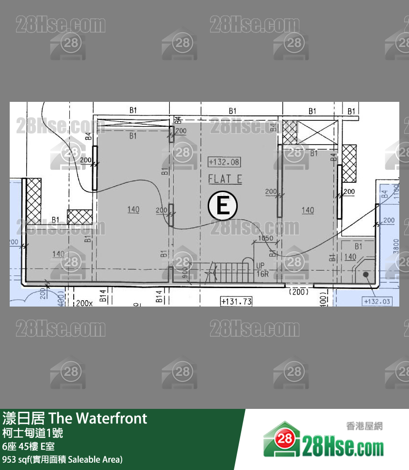 漾日居 6座45樓 E室 平面圖