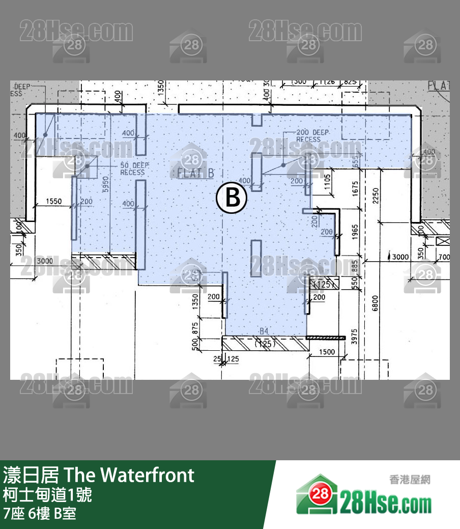 漾日居 7座6樓 B室 平面圖