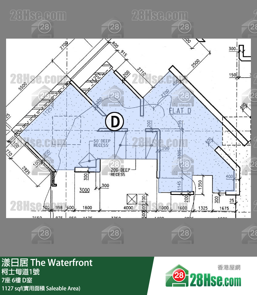 漾日居 7座6楼 D室 平面图