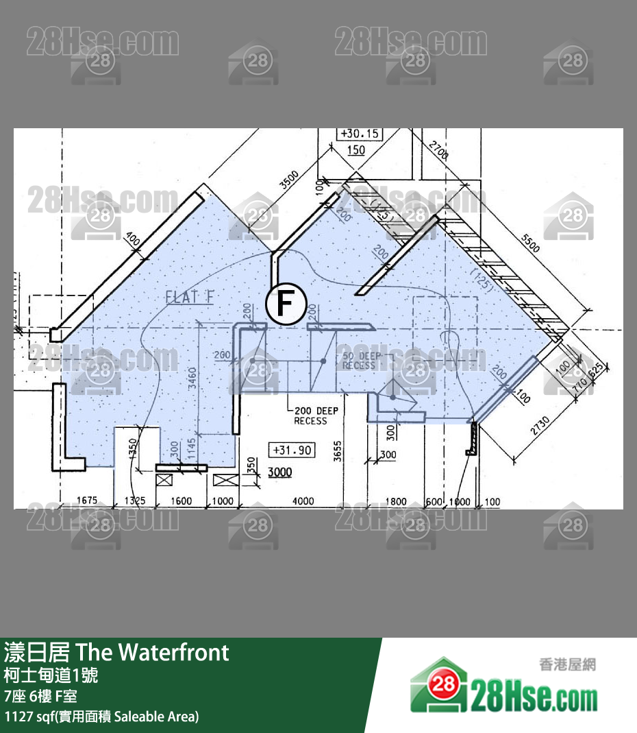 漾日居 7座 6樓 F室 平面圖